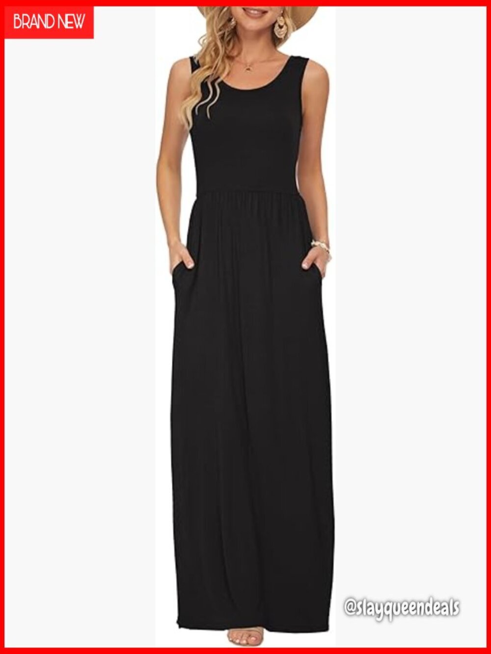 Sleeveless Maxi Dress Maternity Casual Polyester Spandex Wrap Fit